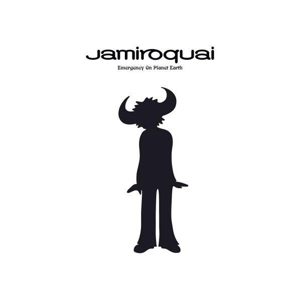 Eine schwarze Silhouette mit Hörnern, vom Album "Emergency On Planet Earth".