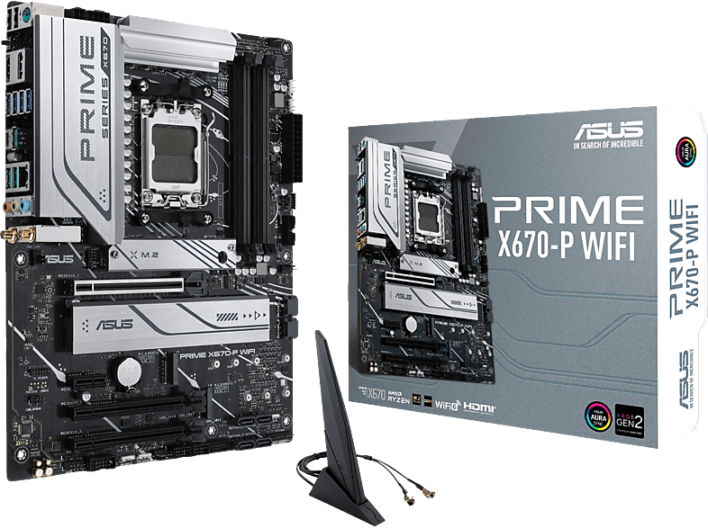 ASUS Prime X670-P WIFI Mainboard Schwarz