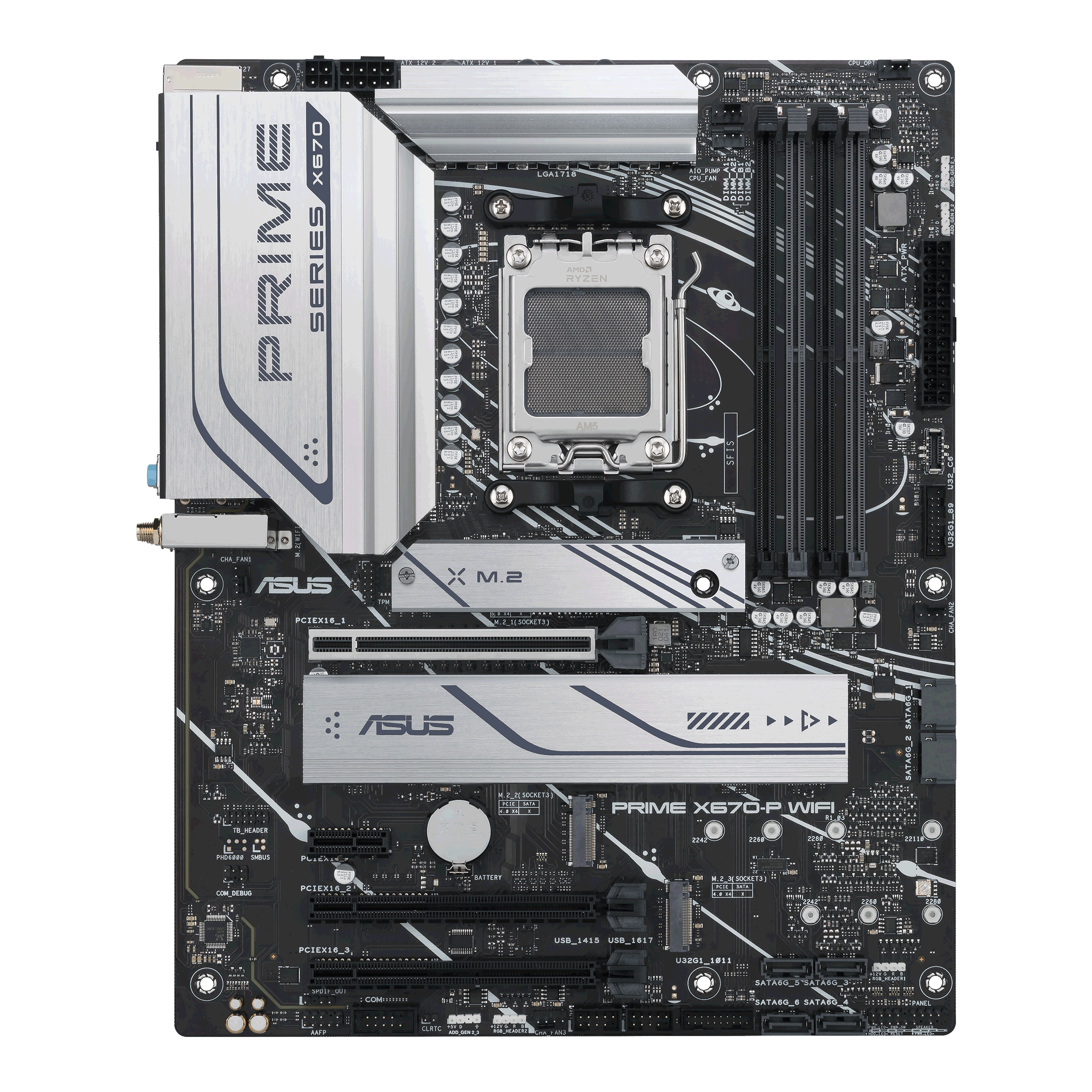 ASUS Prime X670-P WIFI Mainboard Schwarz
