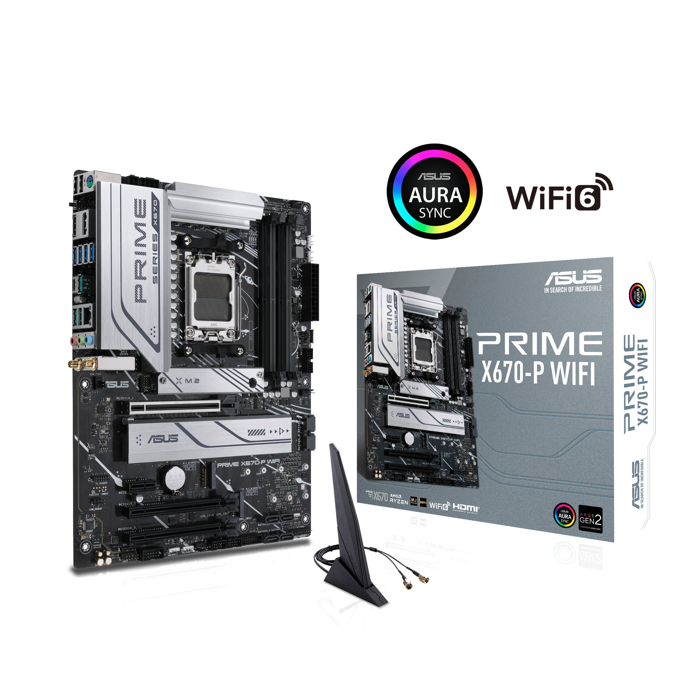Schwarz Mainboard WIFI Prime ASUS X670-P