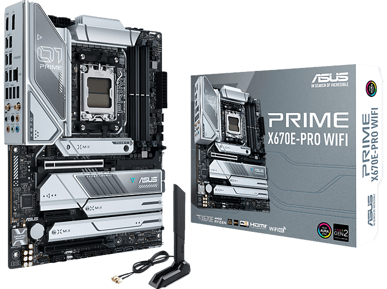 ASUS Mainboard Prime X670EPro WIFI, AMD AM5, ATX, PCIe 5.0, DDR5, Wi