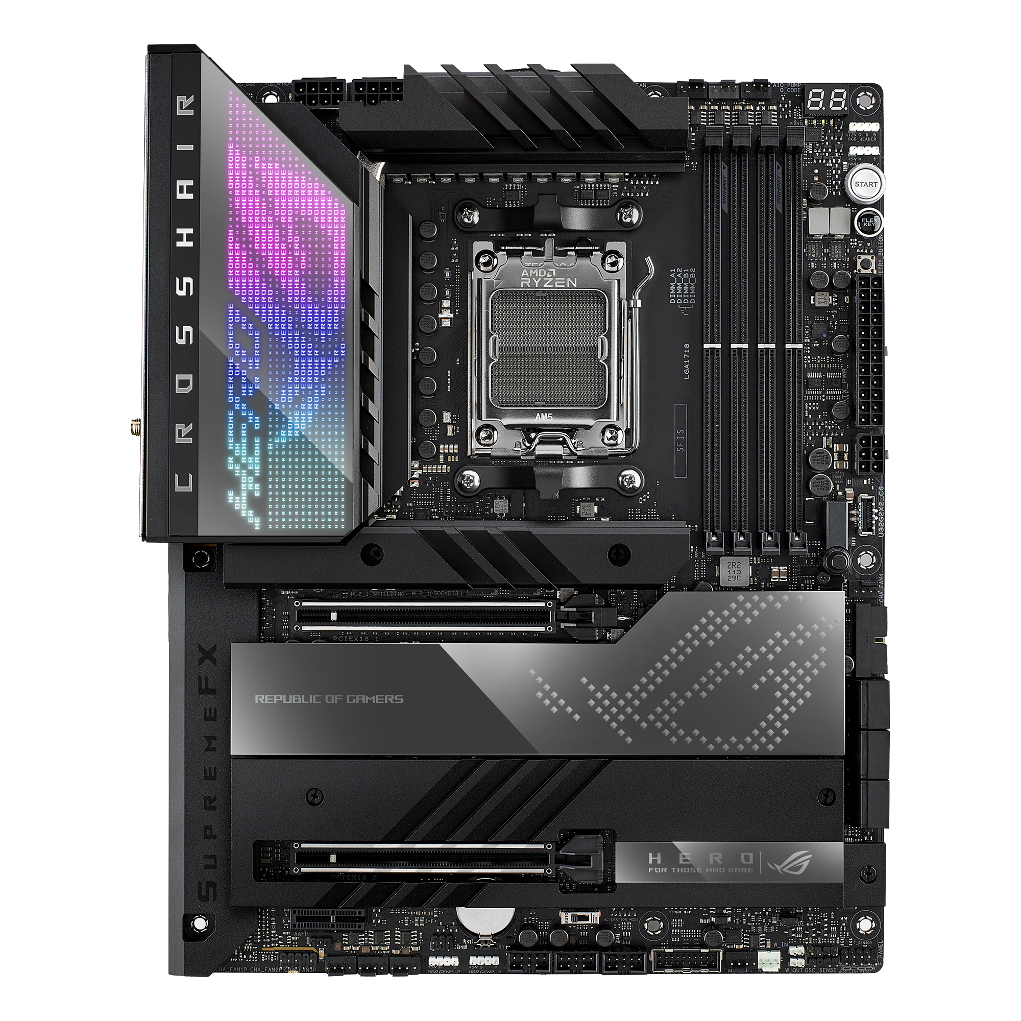 ASUS ROG Crosshair X670E Hero Mainboard Schwarz
