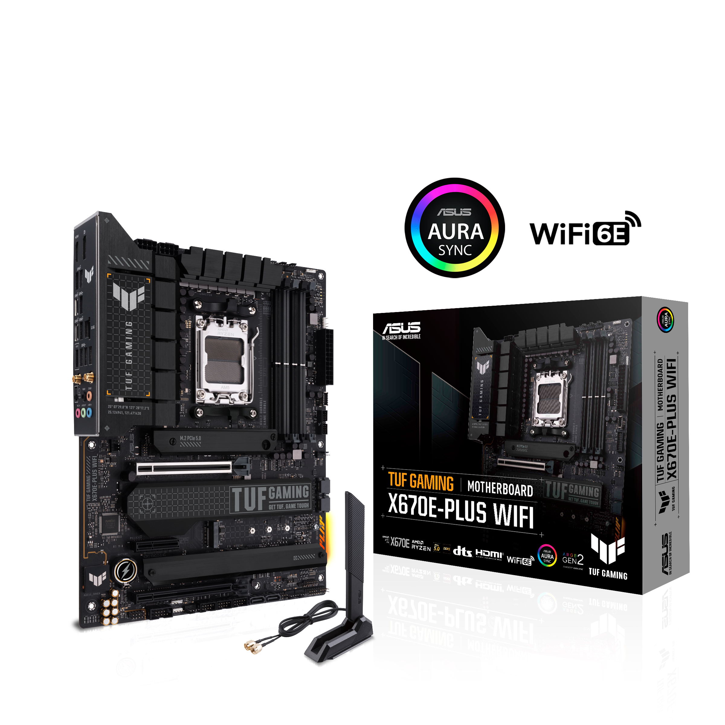 ASUS TUF Gaming X670E-Plus WIFI Mainboard Schwarz