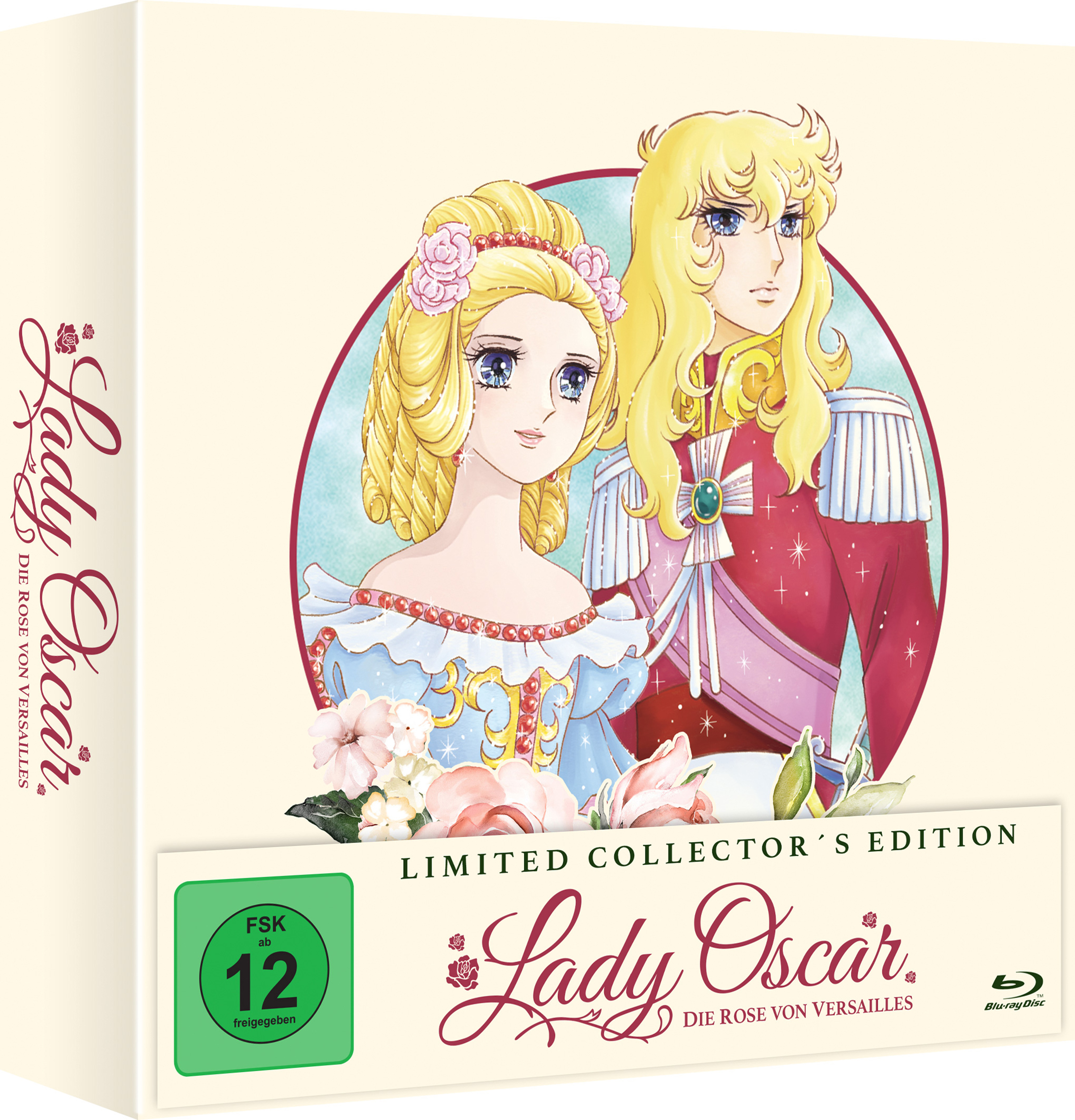 Box-Art einer Lady Oscar Anime-DVD mit Charakteren und Text.