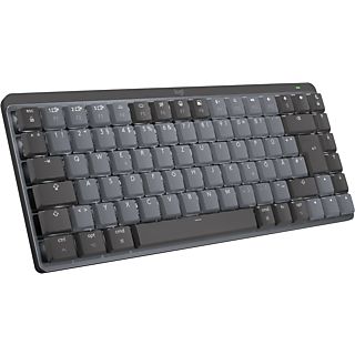 LOGITECH Tastatur MX Mechanical Mini für Mac, Kabellos, Mechanische Tasten, Space Grey