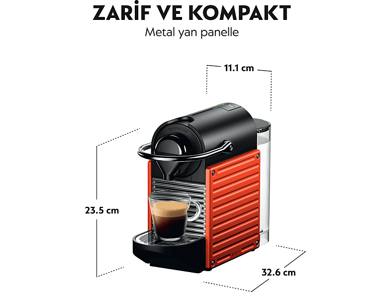 NESPRESSO C61 Pixie Kırmızı Kahve Makinesi_2