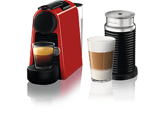 NESPRESSO D35 Essenza Mini Kırmızı Kahve Makinesi ve Süt Köpürtücü Aksesuar_7