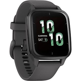 Reloj deportivo - Garmin Venu SQ 2, Pantalla AMOLED 1.41", Wi-Fi, Bluetooth, Monitoreo del sueño, GPS, Connect IQ™, Gris