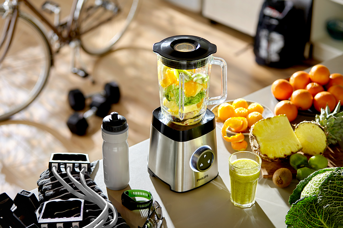 PHILIPS HR3652/02 AVANCE - Standmixer (Silber)