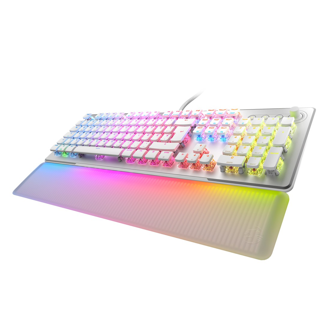 ROCCAT ROC-12-021 VULCAN II MAX, Gaming Tastatur, Titan Switch Mechanical linear, kabelgebunden, Weiß