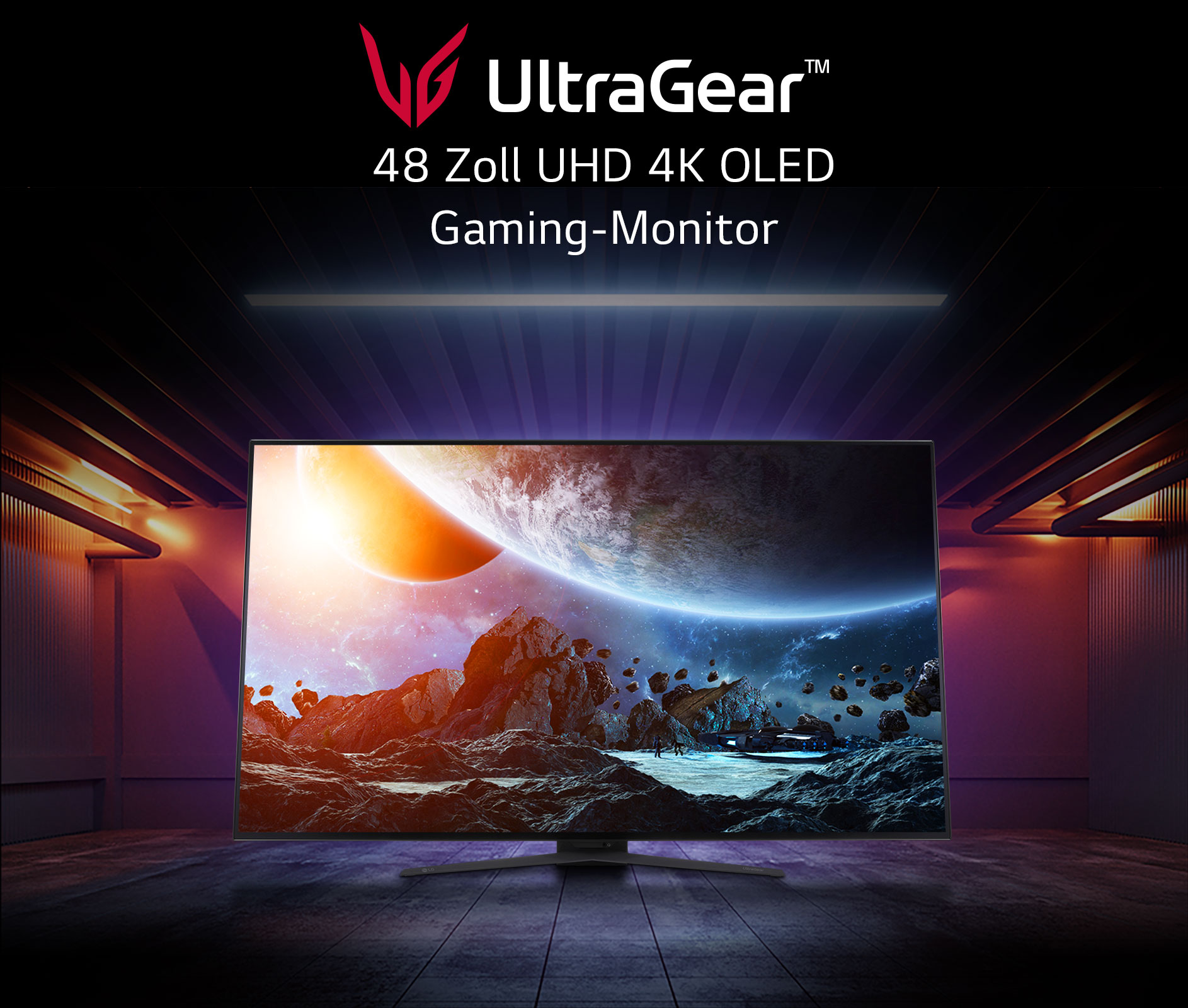 4K Reaktionszeit, Monitor OLED 48GQ900-B Zoll ms LG 120 (0,1 48 Gaming Hz)