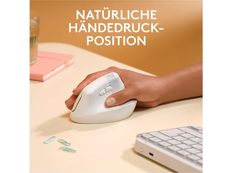 Thumbnail - LOGITECH Lift für Mac Maus, Off-White