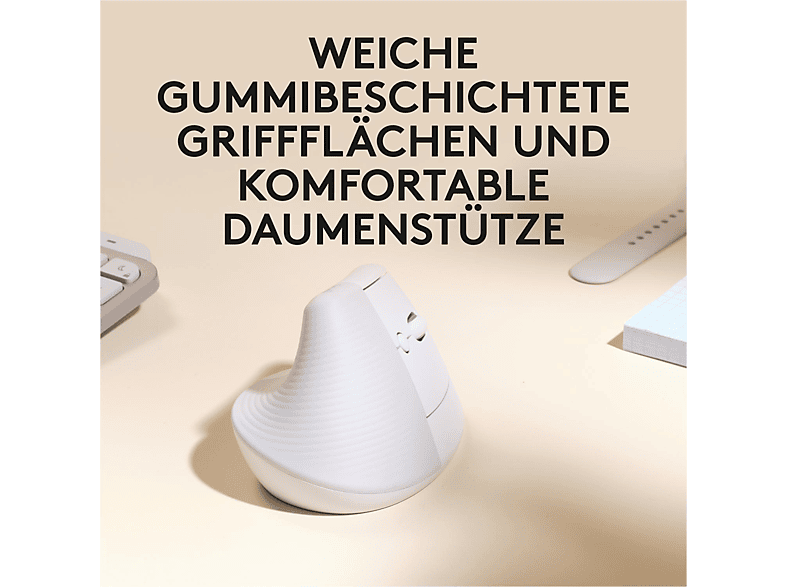 Thumbnail - LOGITECH Lift für Mac Maus, Off-White