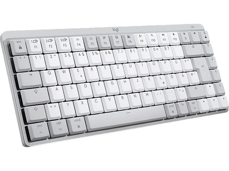 LOGITECH MX Mechanical Mini für Mac, Tastatur, kabellos, Pale Grey