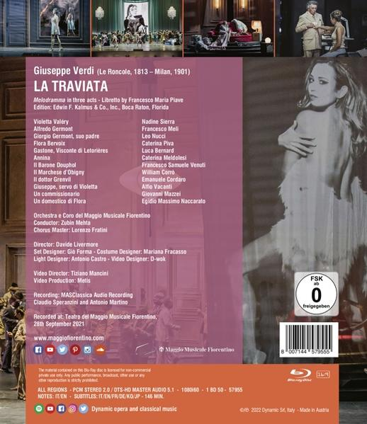 Sierra/Meli/Nucci/Livermore/Mehta/+ - La Traviata  - (Blu-ray)