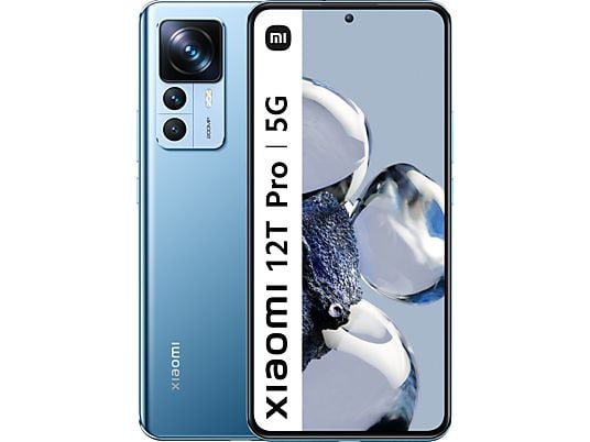 Móvil - Xiaomi 12T Pro, Clear Blue, 256 GB, 12 GB, 6.67" QHD, Snapdragon 8+ Gen 1, 5000 mAh, Android