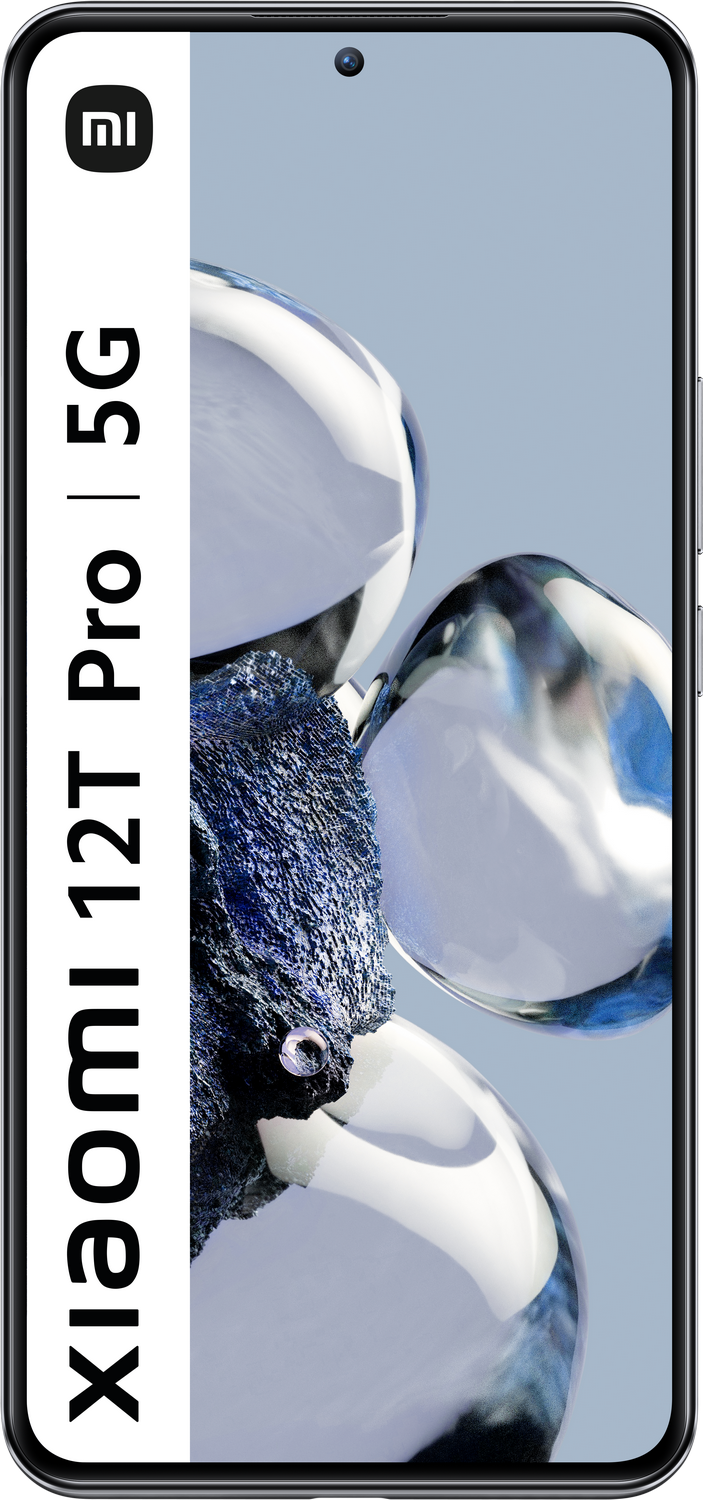 Teléfono Xiaomi 12T Pro 5G. El teléfono tiene una parte trasera texturizada azul oscuro.