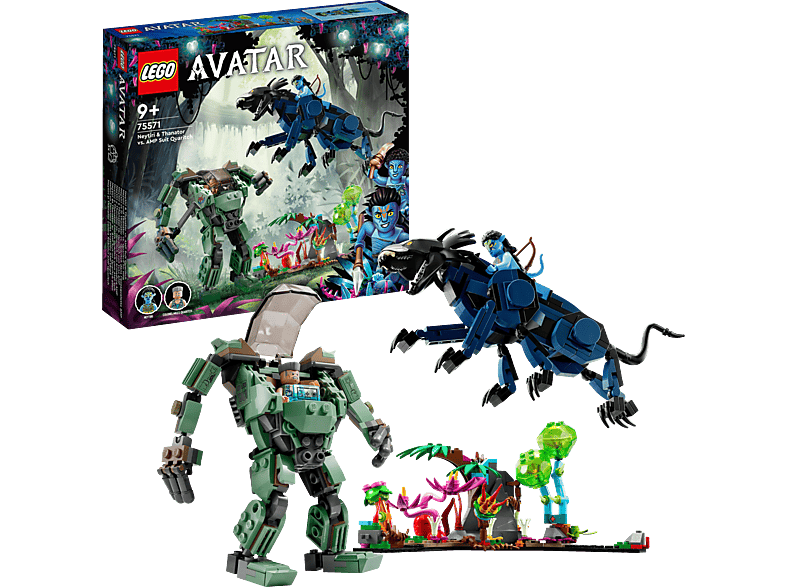 LEGO Avatar 75571 Neytiri und Thanator vs. Quaritch im MPA Bausatz, Mehrfarbig