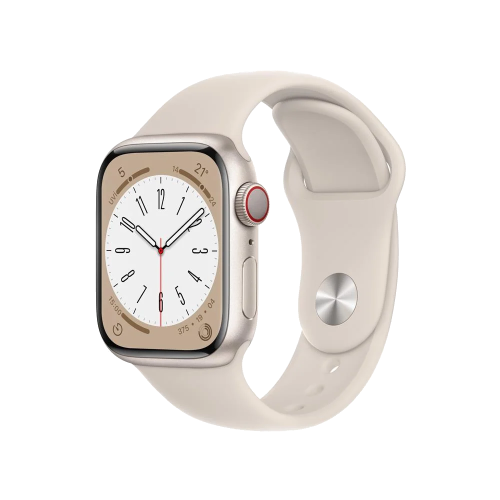 APPLE Watch Series 8 GPS 41 mm MNP63TU/A Yıldız Işığı Alüminyum Kasa ve Yıldız Işığı Spor Kordon