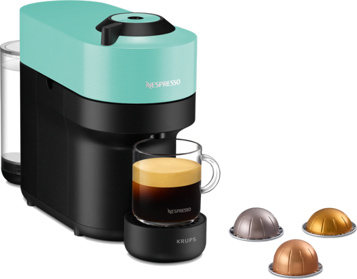KRUPS Nespresso Vertuo Pop XN920410 kapszulás kávéfőző mentazöld