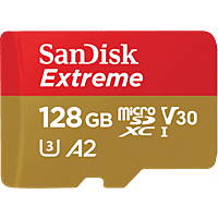 Tarjeta Micro SDXC - SanDisk Extreme®, 128GB, Hasta 190MB/s, U3, V30, A2, C10, Apta Drones, 4k UHD, Multicolor