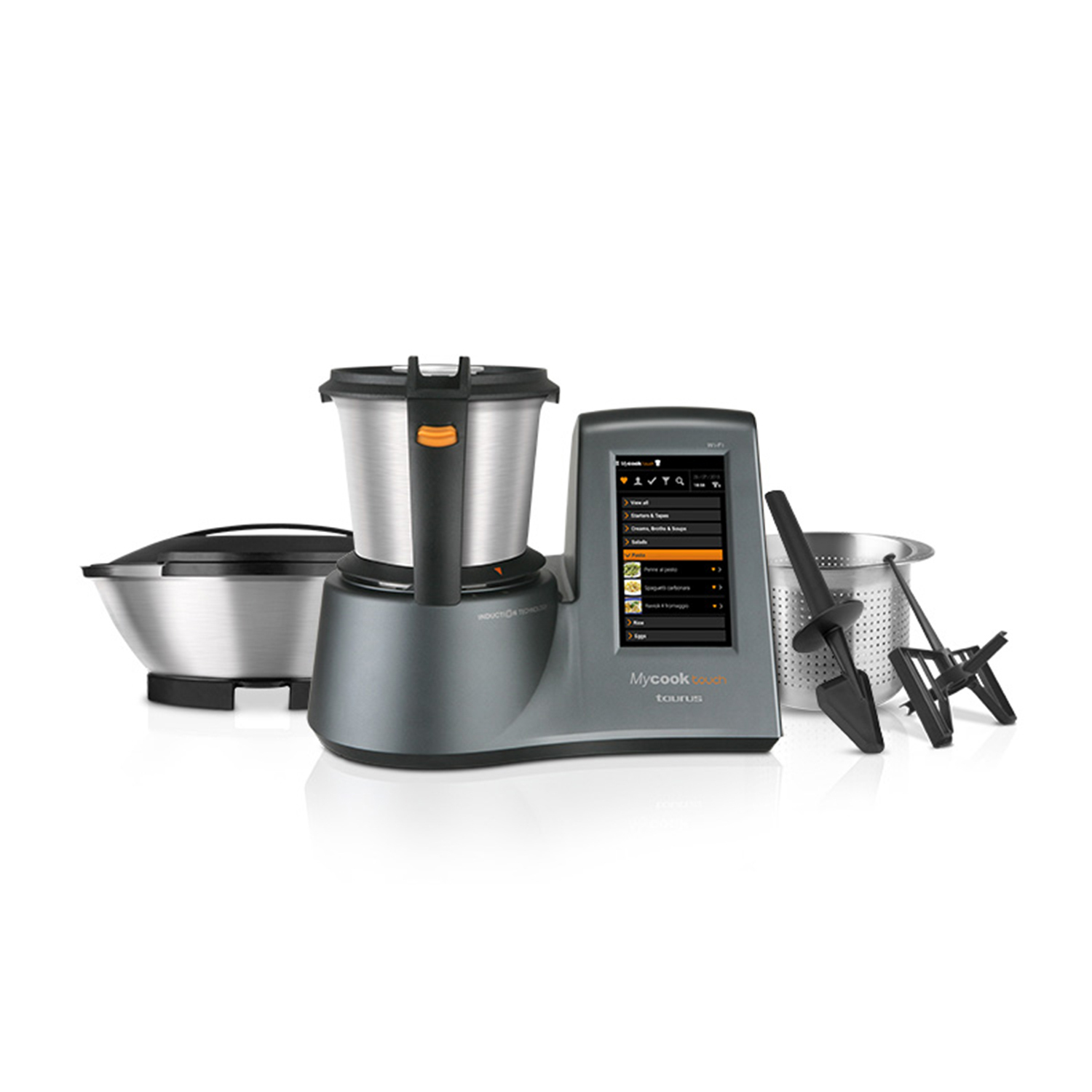Mycook Touch Multicooker, 1600 W, capacità ciotola 2,75 l, Grigio Nero