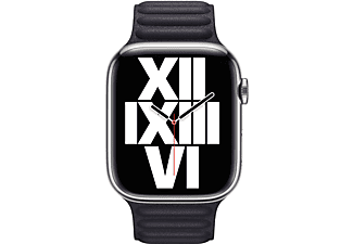 APPLE Cinturino a maglie in pelle inchiostro (45 mm) - M/L
