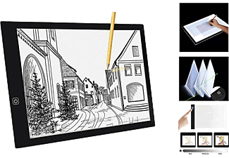 TIKTECK A4 LED Ultra İnce Animasyon Çizgi Portre Led Çizim Tableti Siyah
