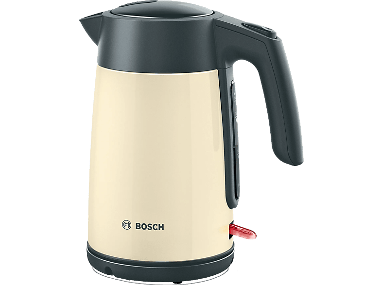 BOSCH TWK7L467 Vízforraló, 2400 W, 1,7 l kap, fémház, automata kikapcsolás, rejtett fűtőszál, krémszínű