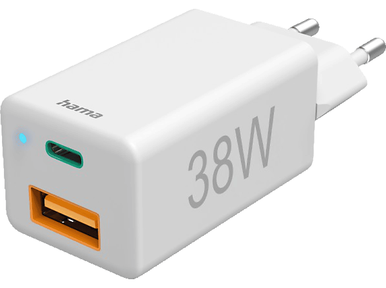 Ladegeräte 38 Weiß PD, Universal 1x USB-C MediaMarkt Watt, 1x QC | Schnellladegerät HAMA USB-A