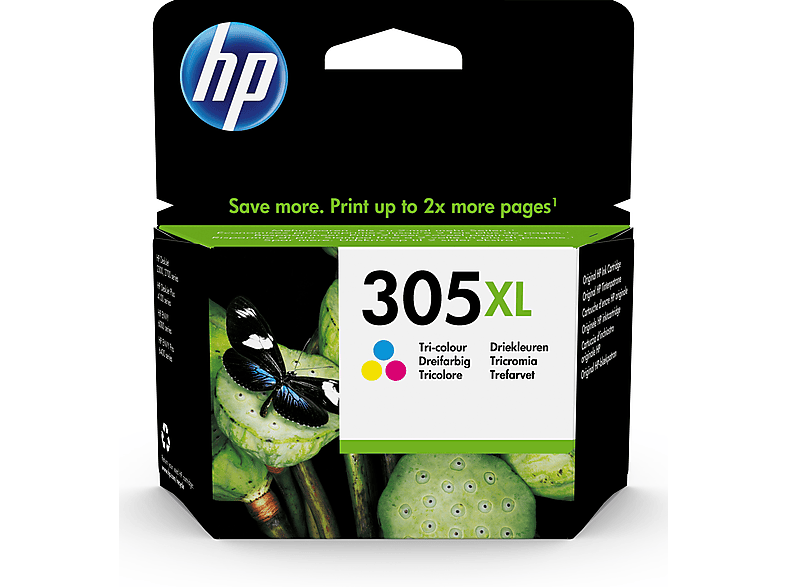 HP Nr. 305XL, Mehrfarbig (3YM63AE) Tintenpatrone; Tinte auf Farbstoffbasis