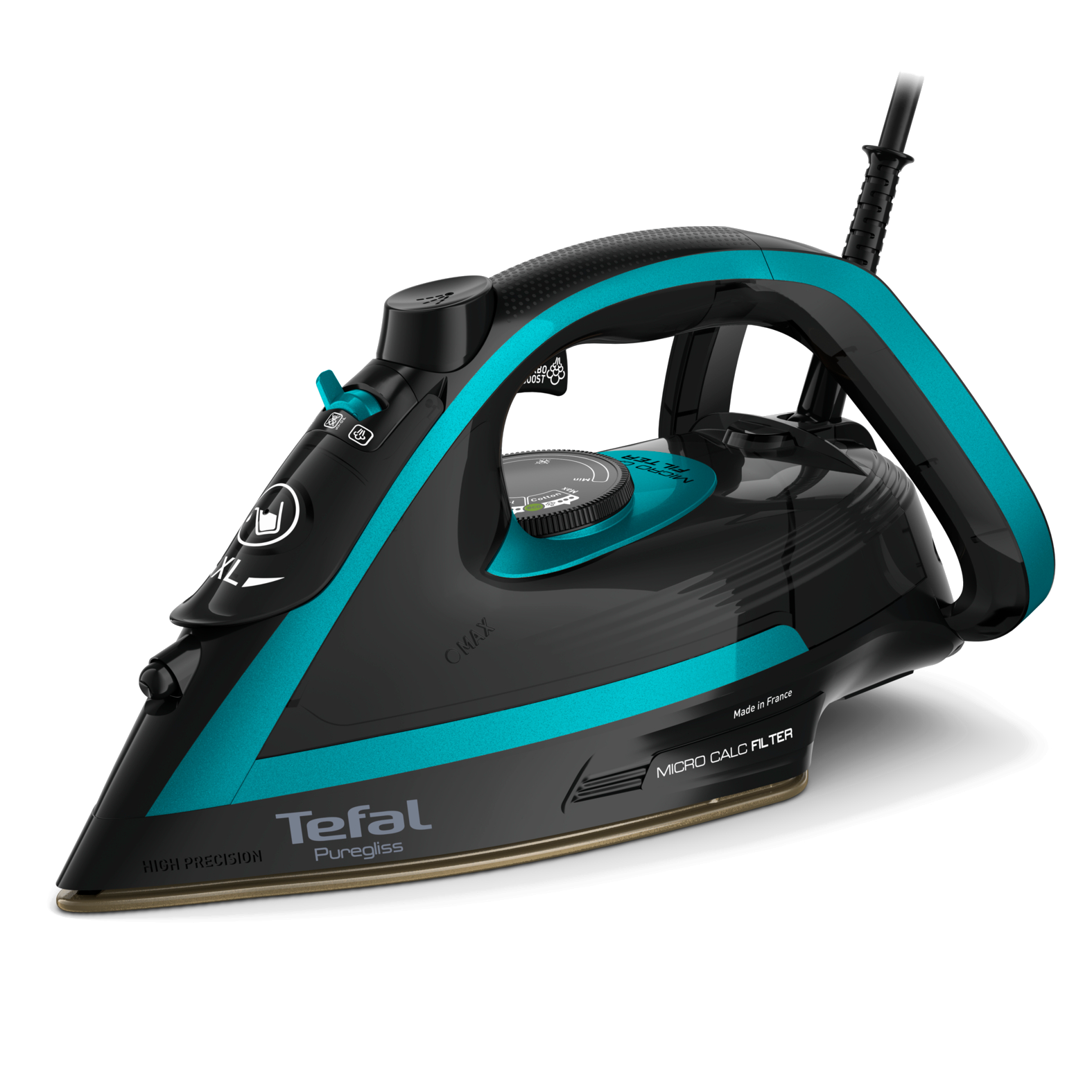 TEFAL FV8066 Puregliss Buharlı Ütü Siyah Yeşil