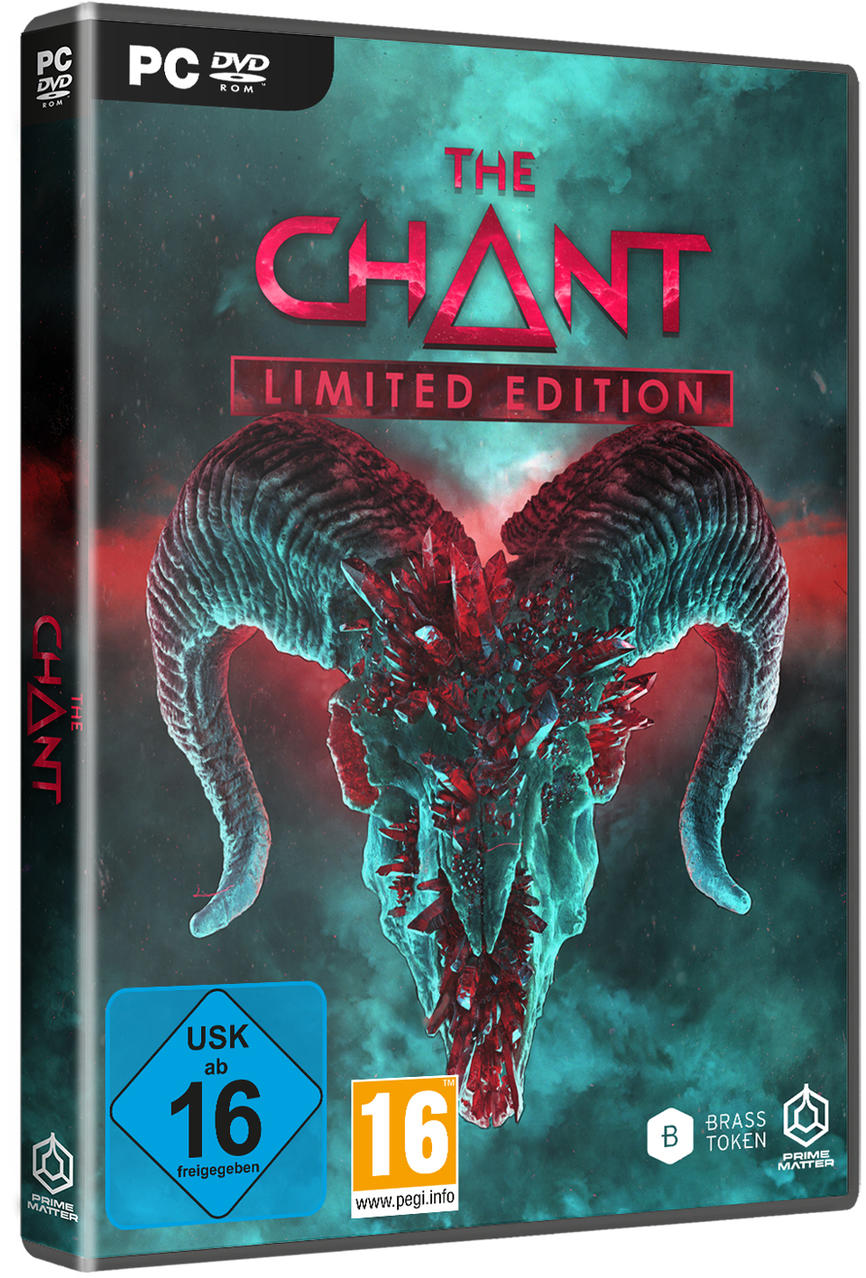 PC-Spielbox mit Totenkopf, Titel 'The Chant' und USK 16-Bewertung.