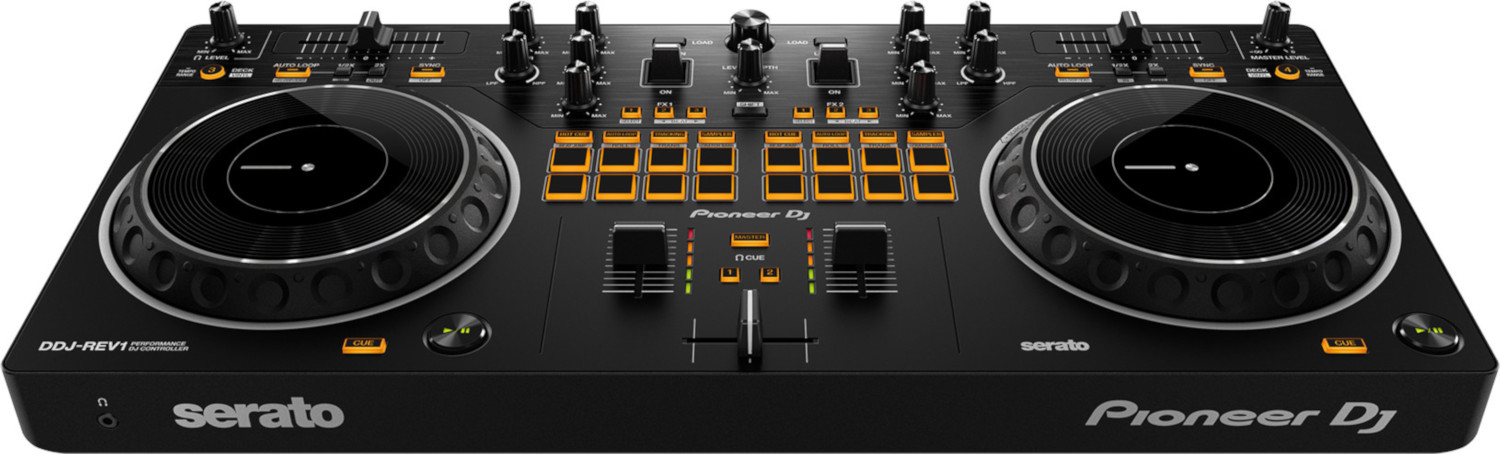 PIONEER DJ Contrôleur DJ professionnel à 2 canaux pour Serato DJ Lite (DDJ-REV1)