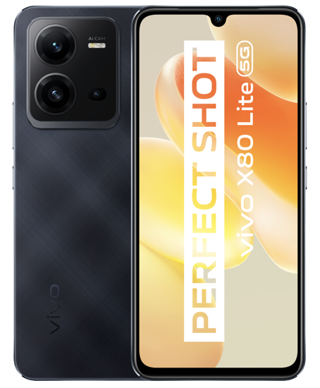 VIVO X80 Lite 5G, Diamond Black 256 GB, Diamond Black, Dual SIM