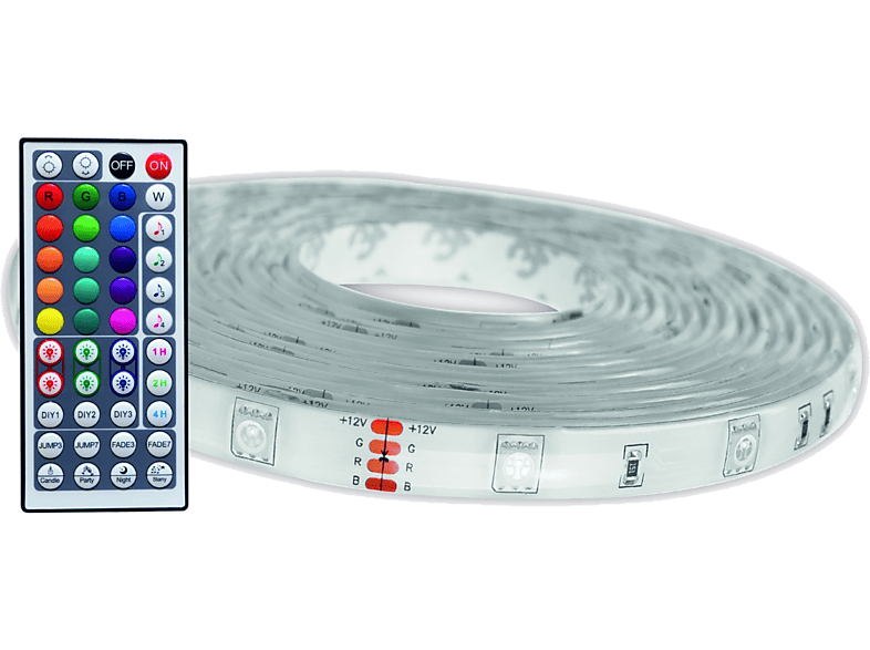 AVIDE RGB LED szalag, távirányító, TUYA kompatibilis, WiFi, 12V, 16W, 5 méter (ALSB5050RGBTUYA44-5M)