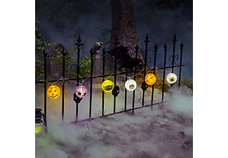 FAMILY HALLOWEEN Halloween-i lampion fényfüzér, 6 melegfehér LED, 7,5 x 150 cm, 2xAA tápellátás (58155)