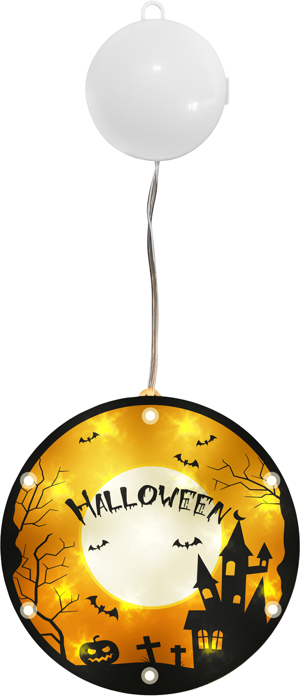 FAMILY HALLOWEEN Halloween-i 3D dekorlámpa, 14 melegfehér LED, 3xAAA tápellátás (58149)