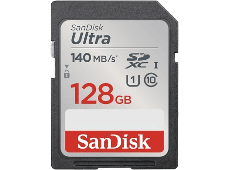 SANDISK SDXC Ultra memóriakártya, 128 GB, 140MB/s, UHS-I, Class 10 (215416)