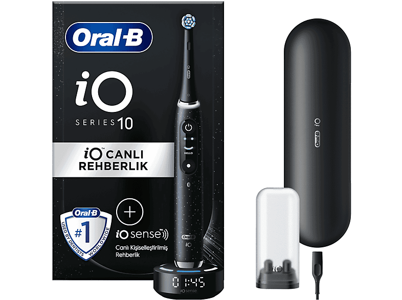 ORAL B iO 10 Şarjlı Diş Fırçası Siyah + Manyetik Şarj + Seyahat Kabı_9