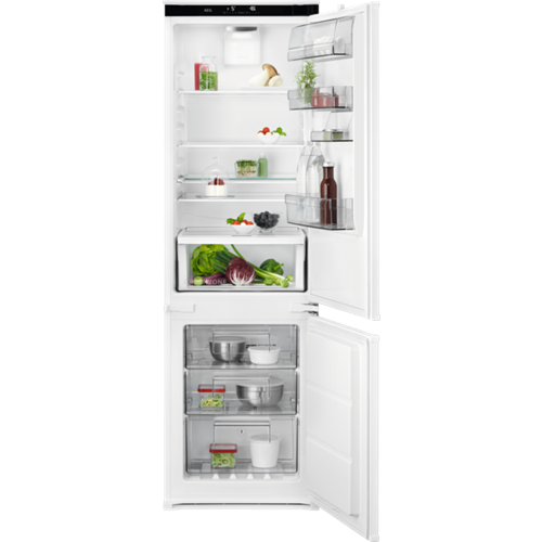 Frigorífico Combi - AEG SCB818E8TS, 256 l, No Frost, 177.2 cm, Blanco