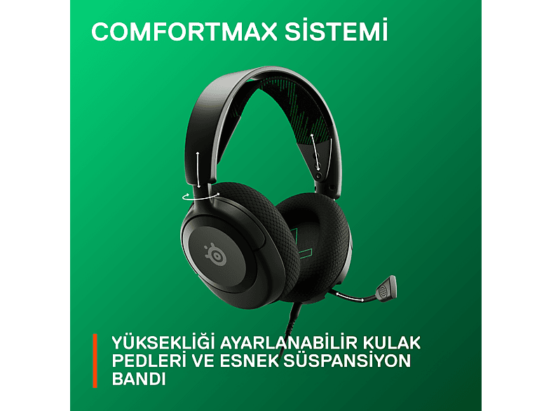 STEELSERIES Arctis Nova 1X Multi-System Oyuncu Kulak Üstü Kulaklık Siyah_6