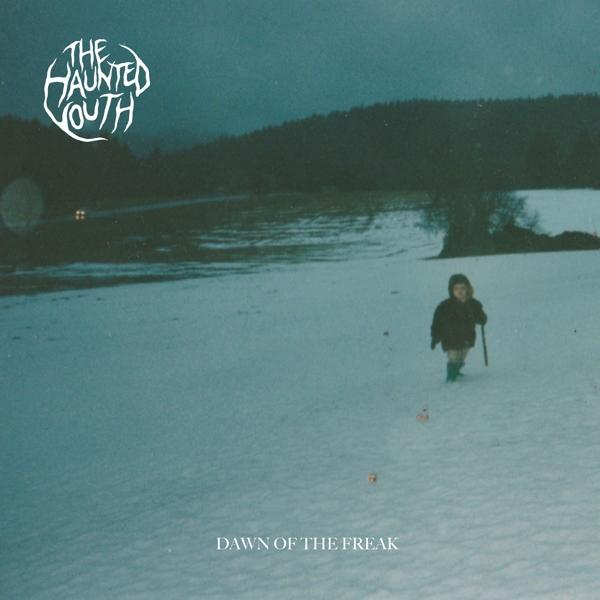 Albumhoes met een besneeuwd veld en een kind dat loopt. De tekst bovenaan zegt "The Haunted Youth".
