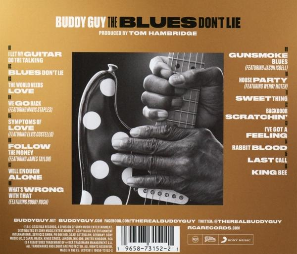 CD-Cover mit Mann, der Gitarre spielt, Trackliste links, Albumtitel.