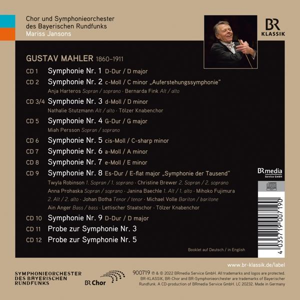 Jansons Mariss/BRSO - Jansons dirigiert Mahler: Sinfonien 1-9  - (CD)