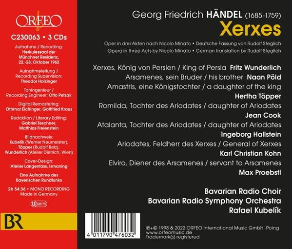 Wunderlich/Pöld/BRSO - Händel: Xerxes  - (CD)