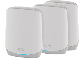 NETGEAR Orbi WiFi 6 Tri-Band (AX5400 3-Set RBK763S) - Mesh-System (Weiss)