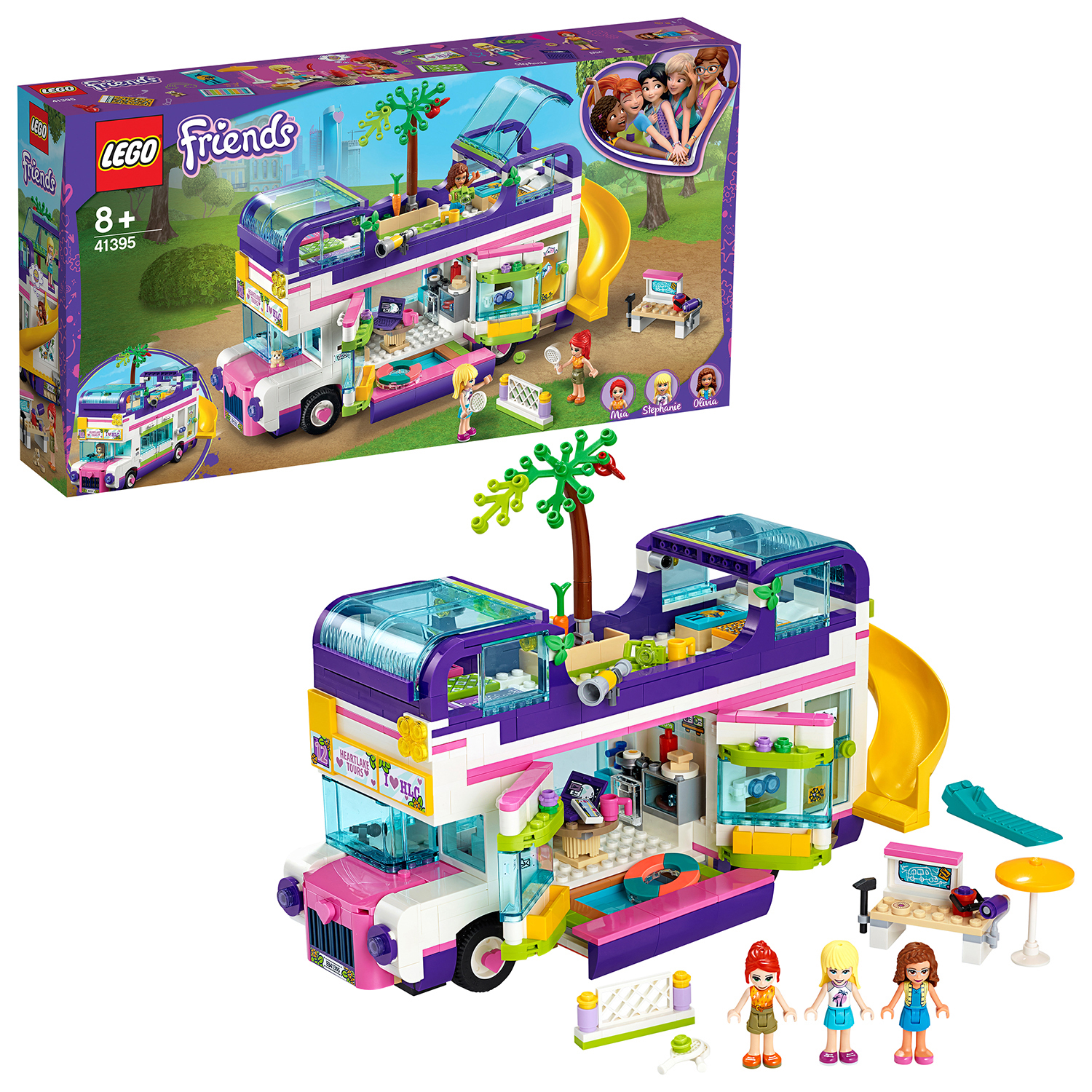 LEGO Friends 41395 Freundschaftsbus Bausatz, Mehrfarbig