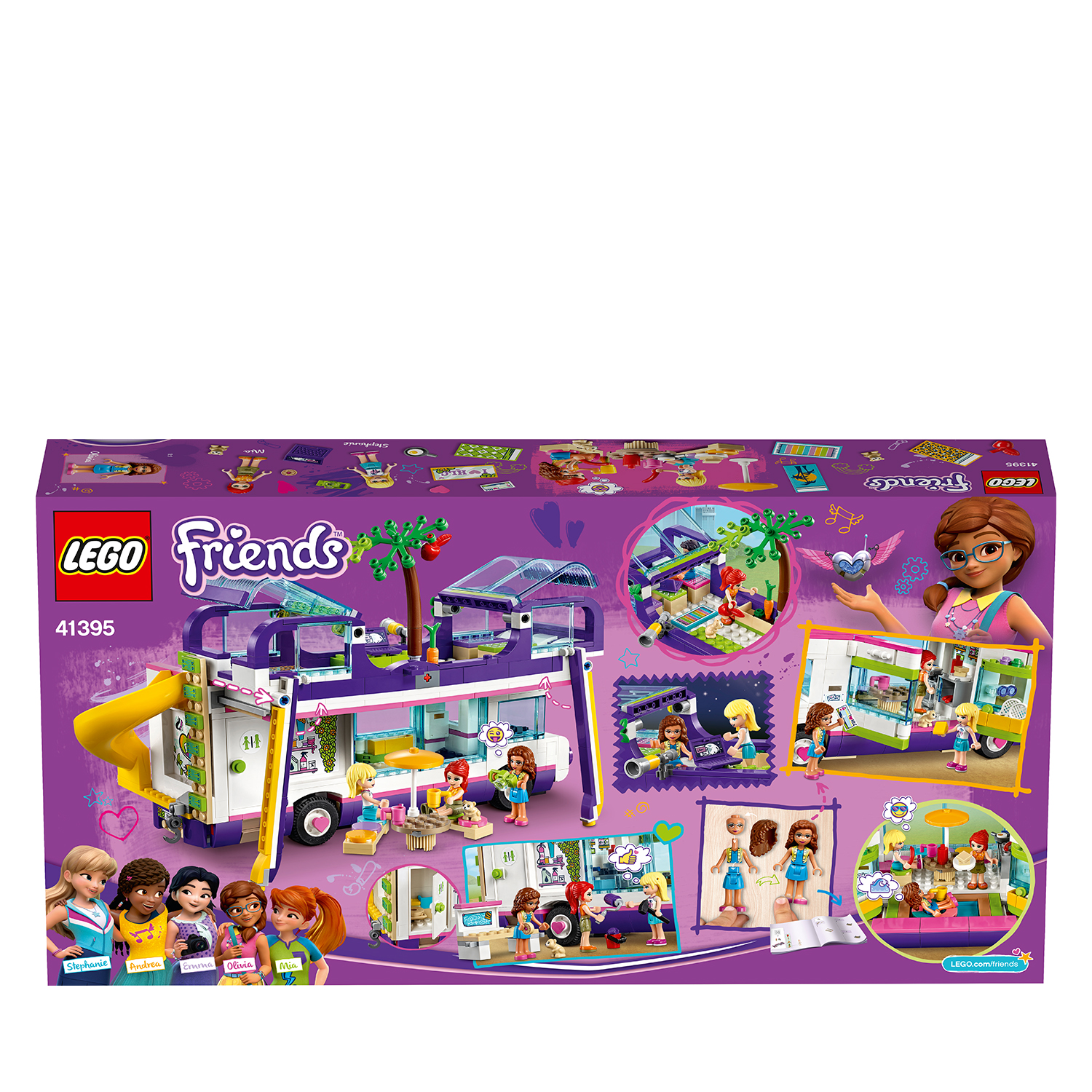 LEGO Friends 41395 Freundschaftsbus Bausatz, Mehrfarbig
