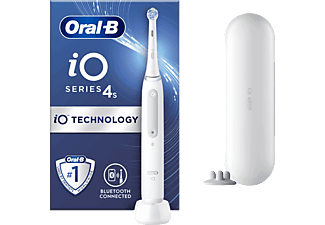 Cepillo eléctrico | Oral-B iO 4S, 4 Modos de cepillado, Control de presión, Estuche De Diseñado Por Braun, Blanco